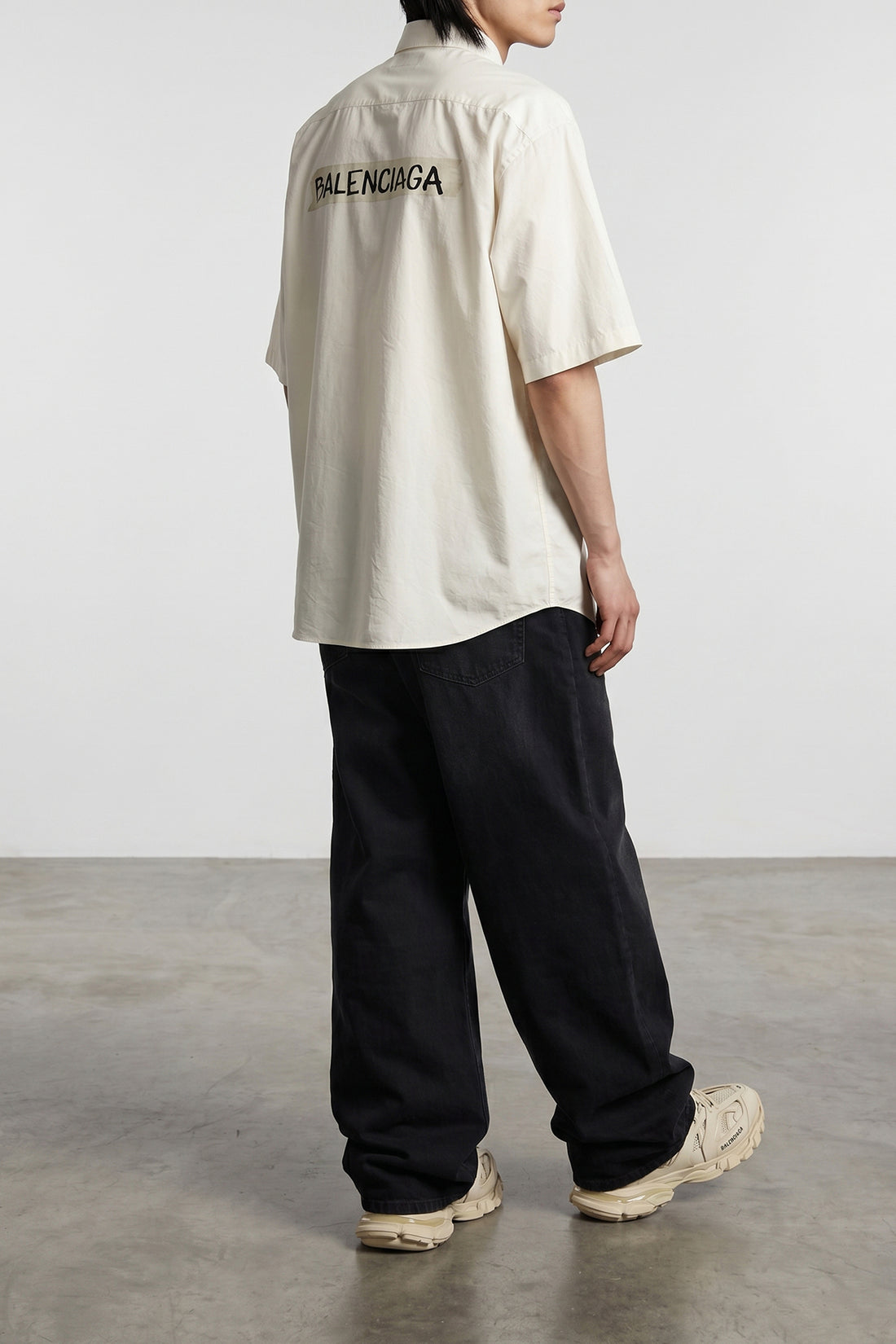 BALENCIAGA 46 button-down cotton poplin shirt