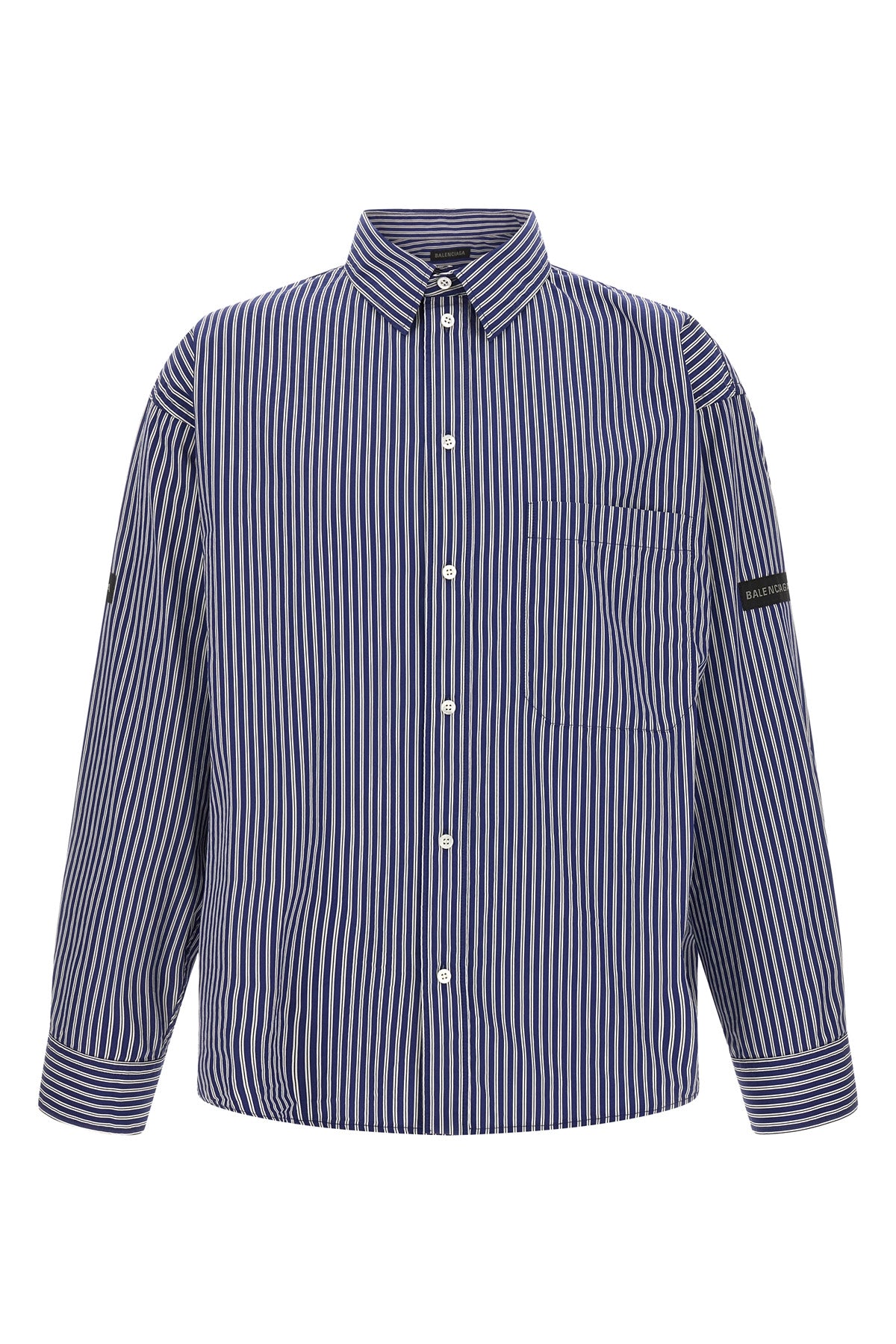 striped cotton poplin shirt