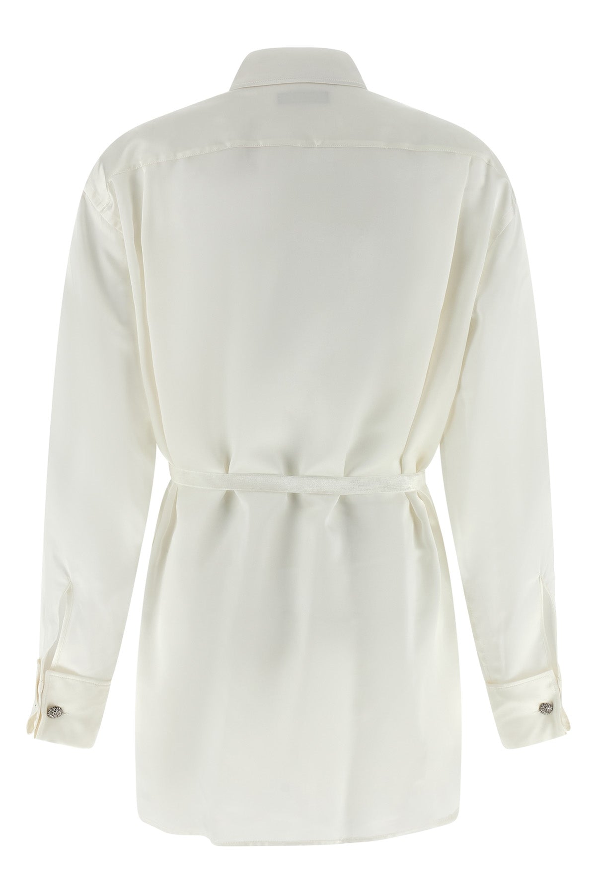 wrap shirt in advanced bio-technical silk satin