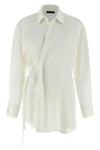 wrap shirt in advanced bio-technical silk satin