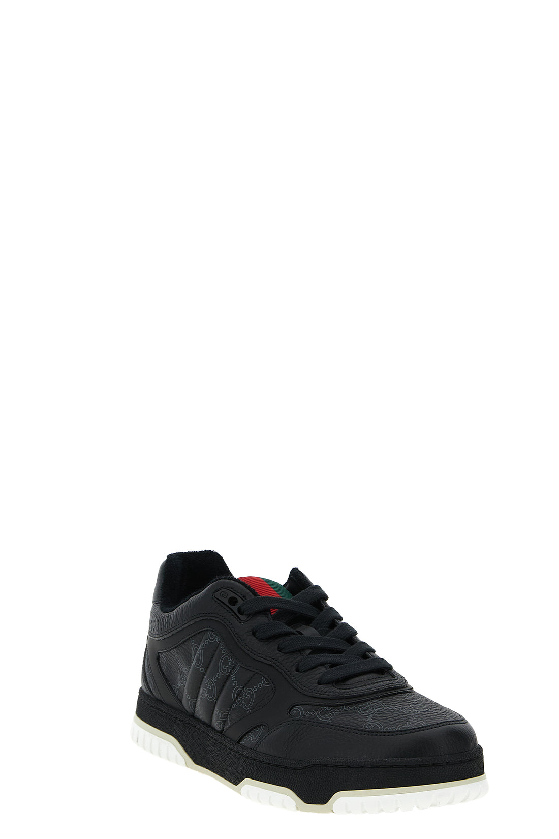 GUCCI 8 gucci re-web hammered leather sneakers