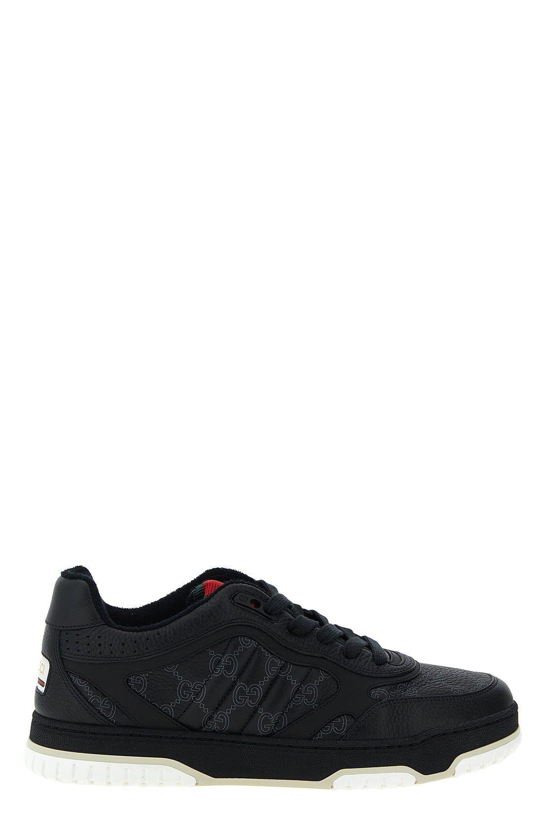 GUCCI 8 gucci re-web hammered leather sneakers