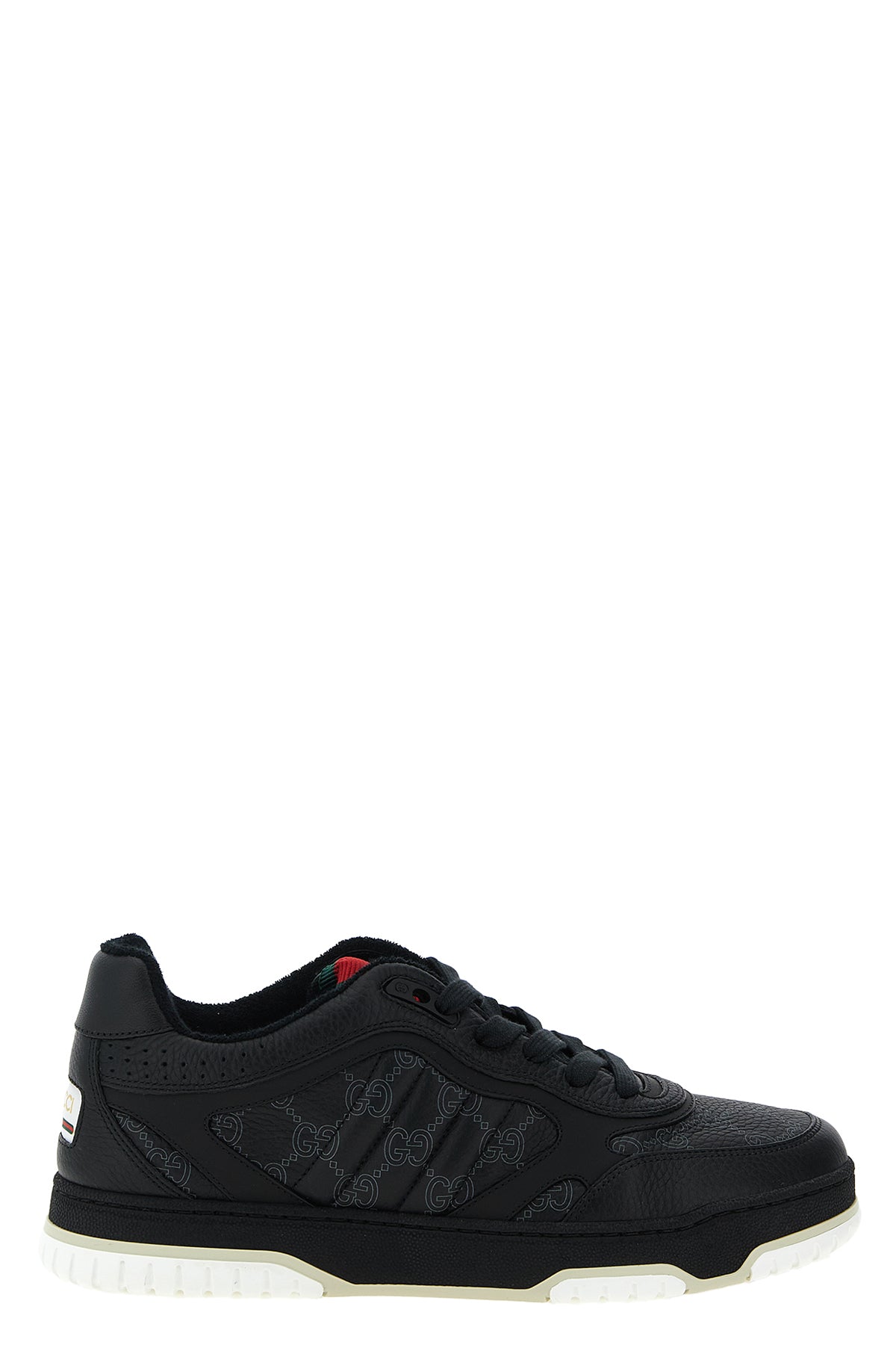 gucci re-web hammered leather sneakers