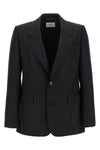 pinstripe wool blazer jacket