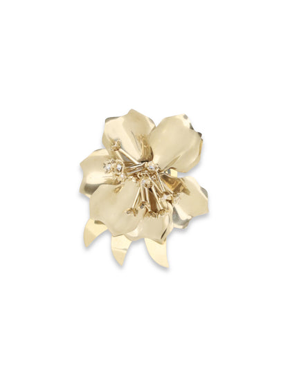 MIU MIU OS metal brooch with crystals