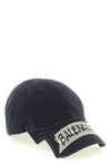 washed-effect cotton drill beanie