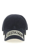 washed-effect cotton drill beanie