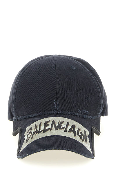 washed-effect cotton drill beanie