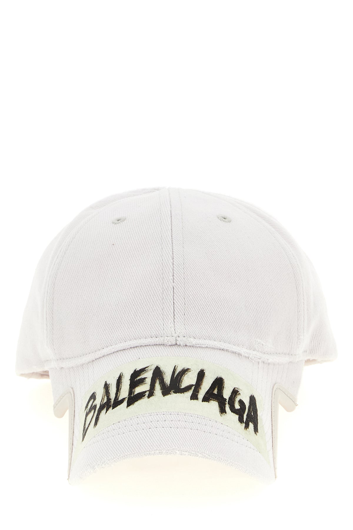 washed-effect cotton drill beanie