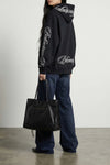 dry washed-effect fleece hoodie