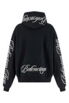 dry washed-effect fleece hoodie