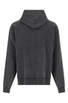 dry washed-effect fleece hoodie