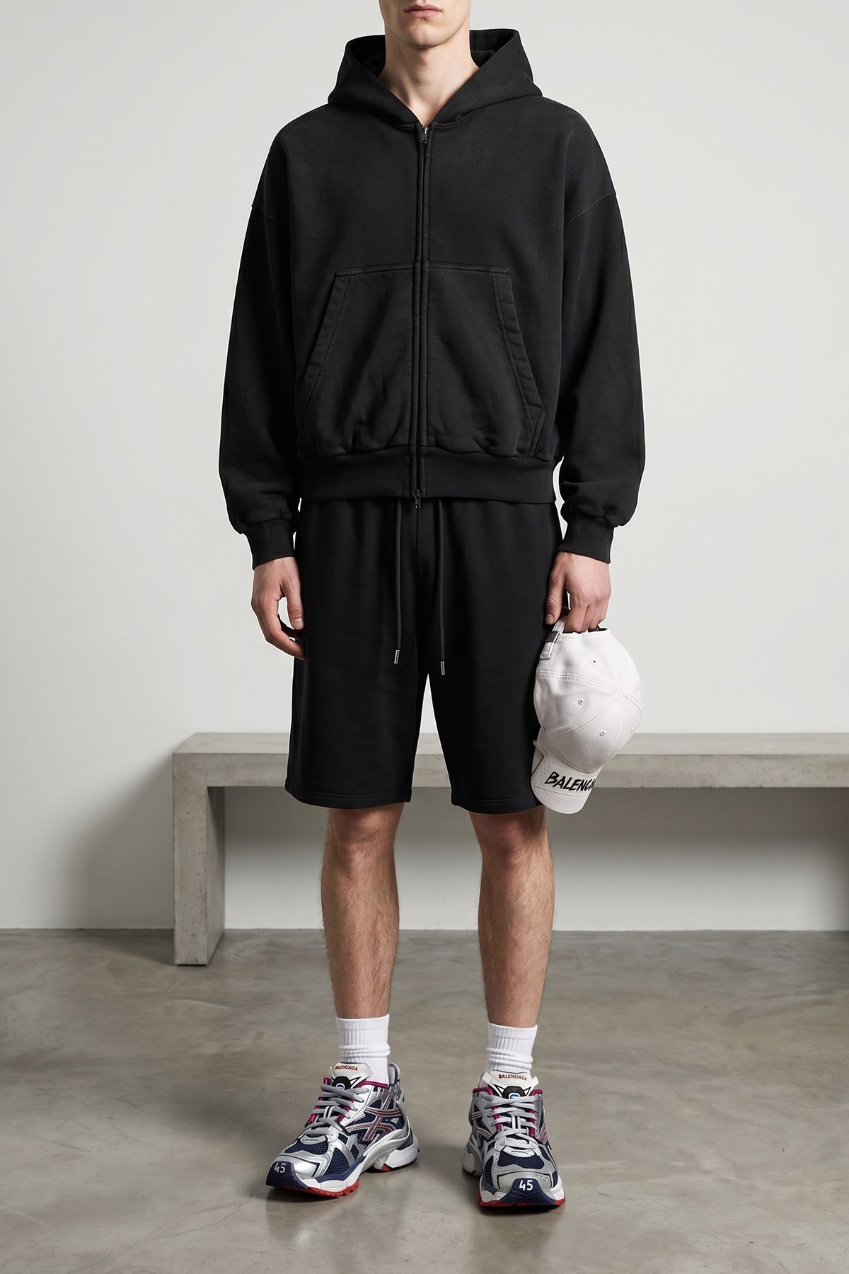 hoodie in gauze cotton