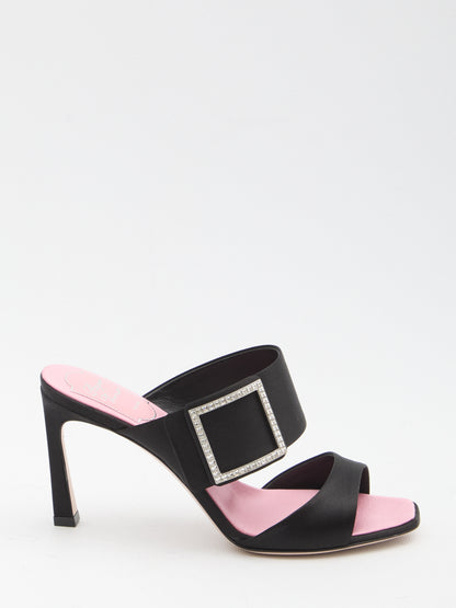 ROGER VIVIER 36 trompette satin mules 