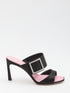 ROGER VIVIER 36 trompette satin mules 
