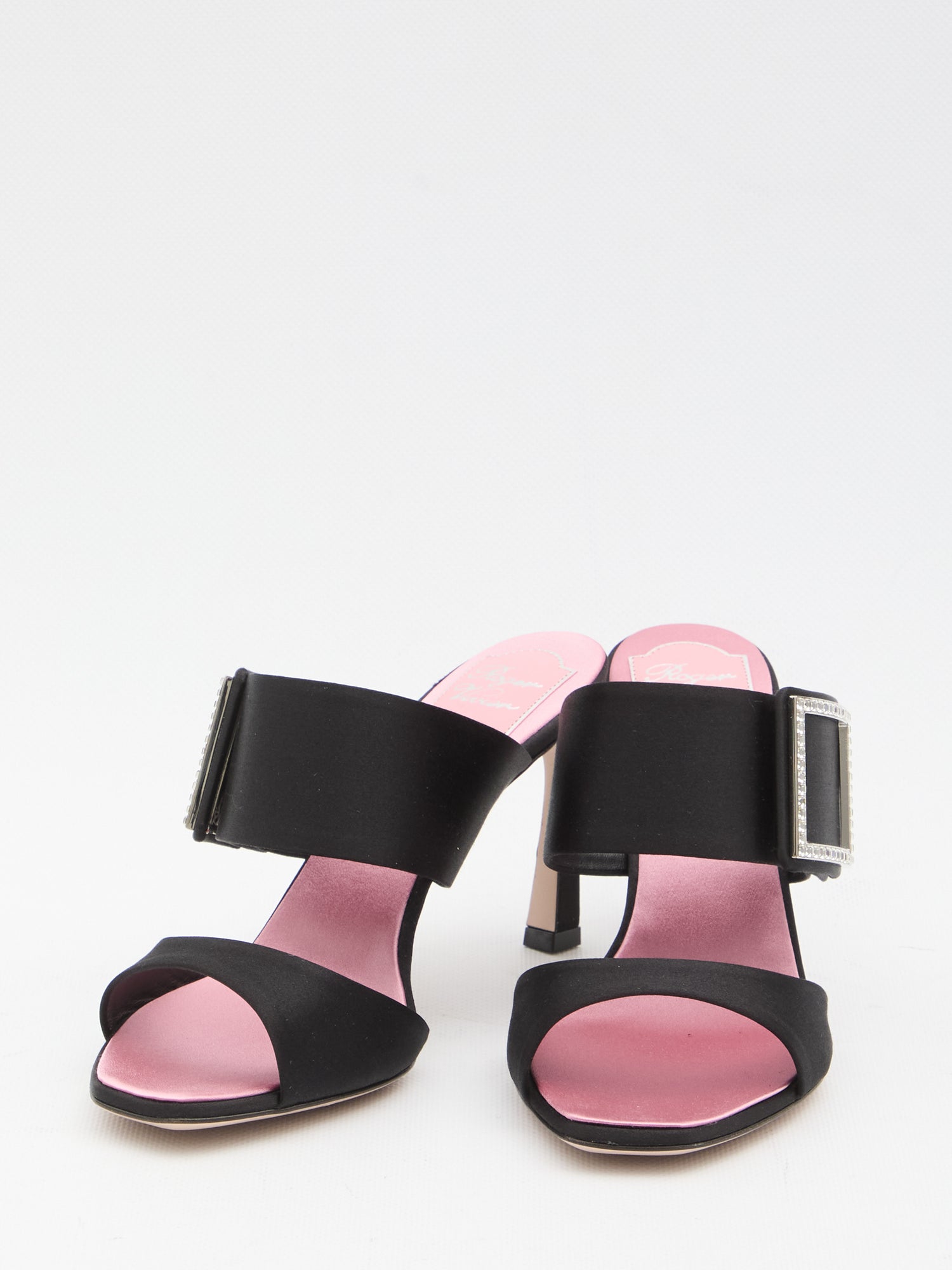 ROGER VIVIER 36 trompette satin mules 