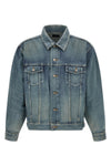 trucker stone-washed cotton denim jacket
