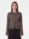 takeo cardigan in multi sepia and black