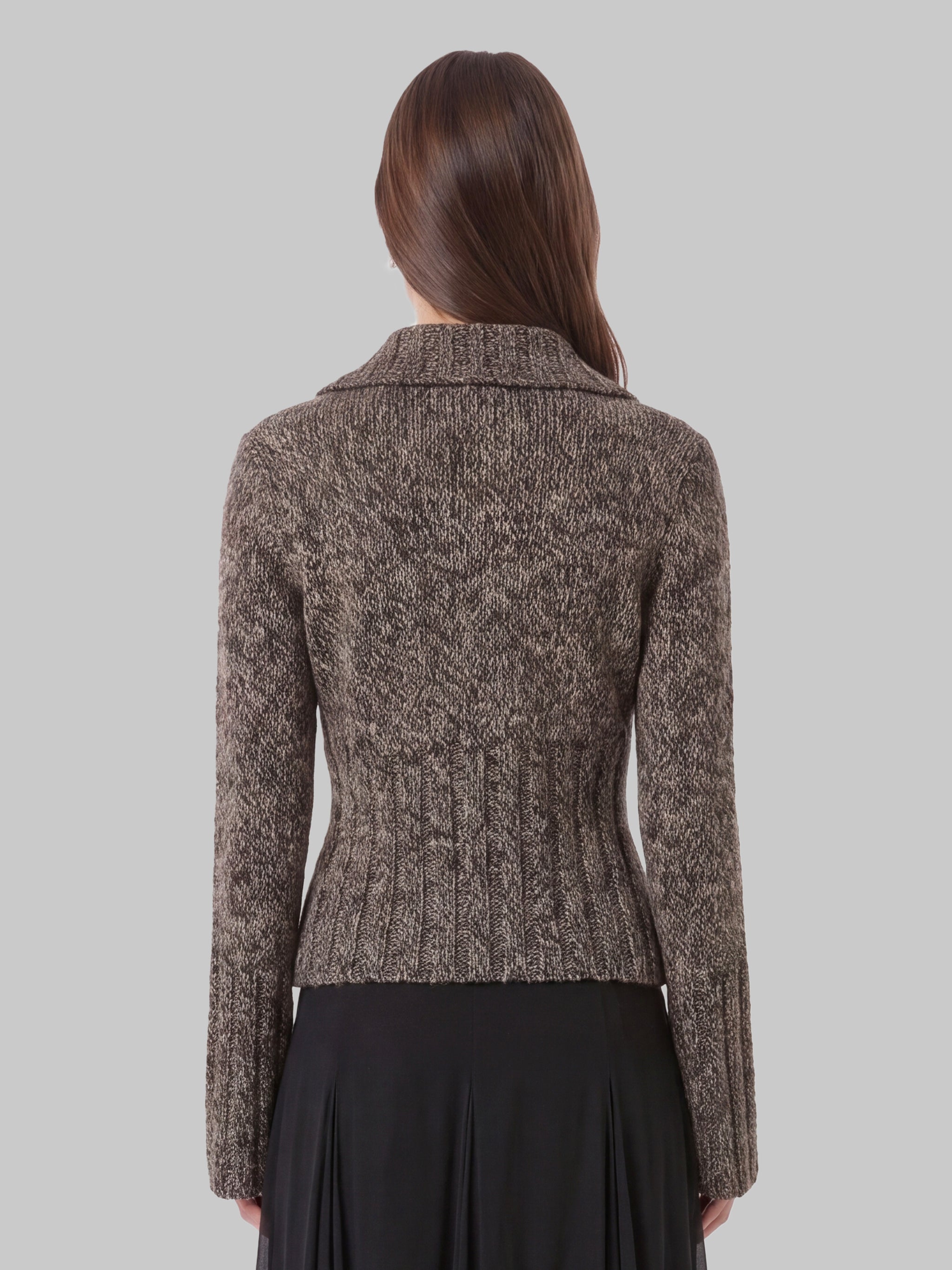 takeo cardigan in multi sepia and black