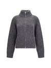 merino wool zip cardigan