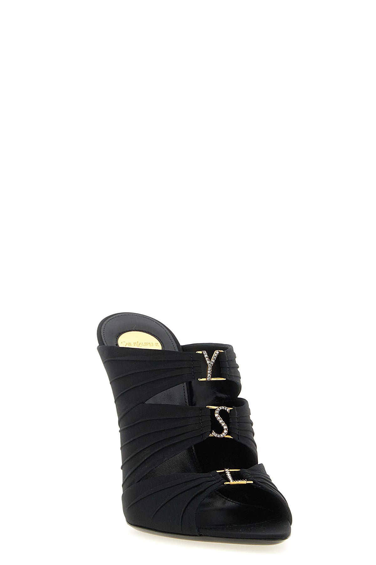 emilie crepe satin mules