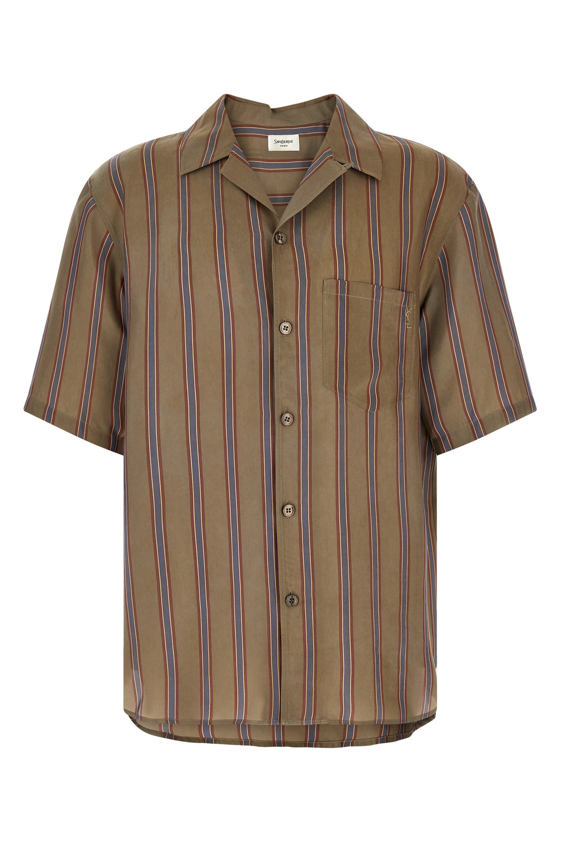 SAINT LAURENT 41 cm cupro twill shirt