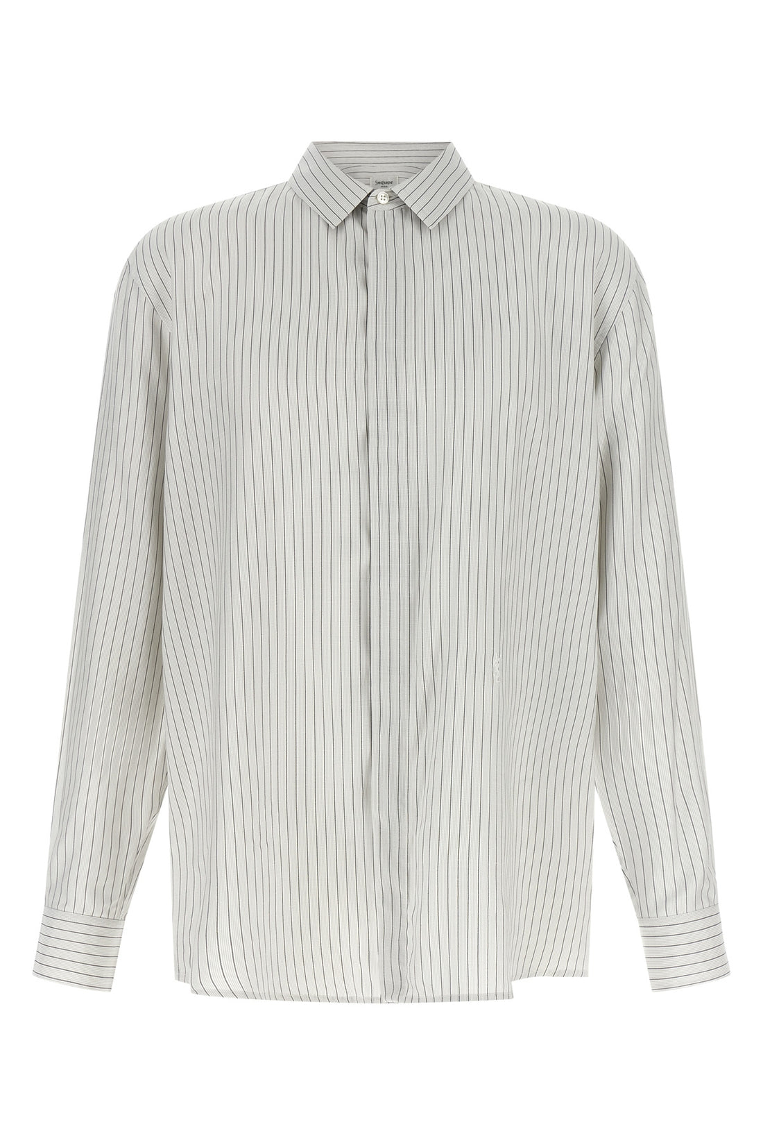 SAINT LAURENT 40 cm striped viscose shirt