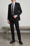 smoking single-breasted blazer in grain de poudre wool