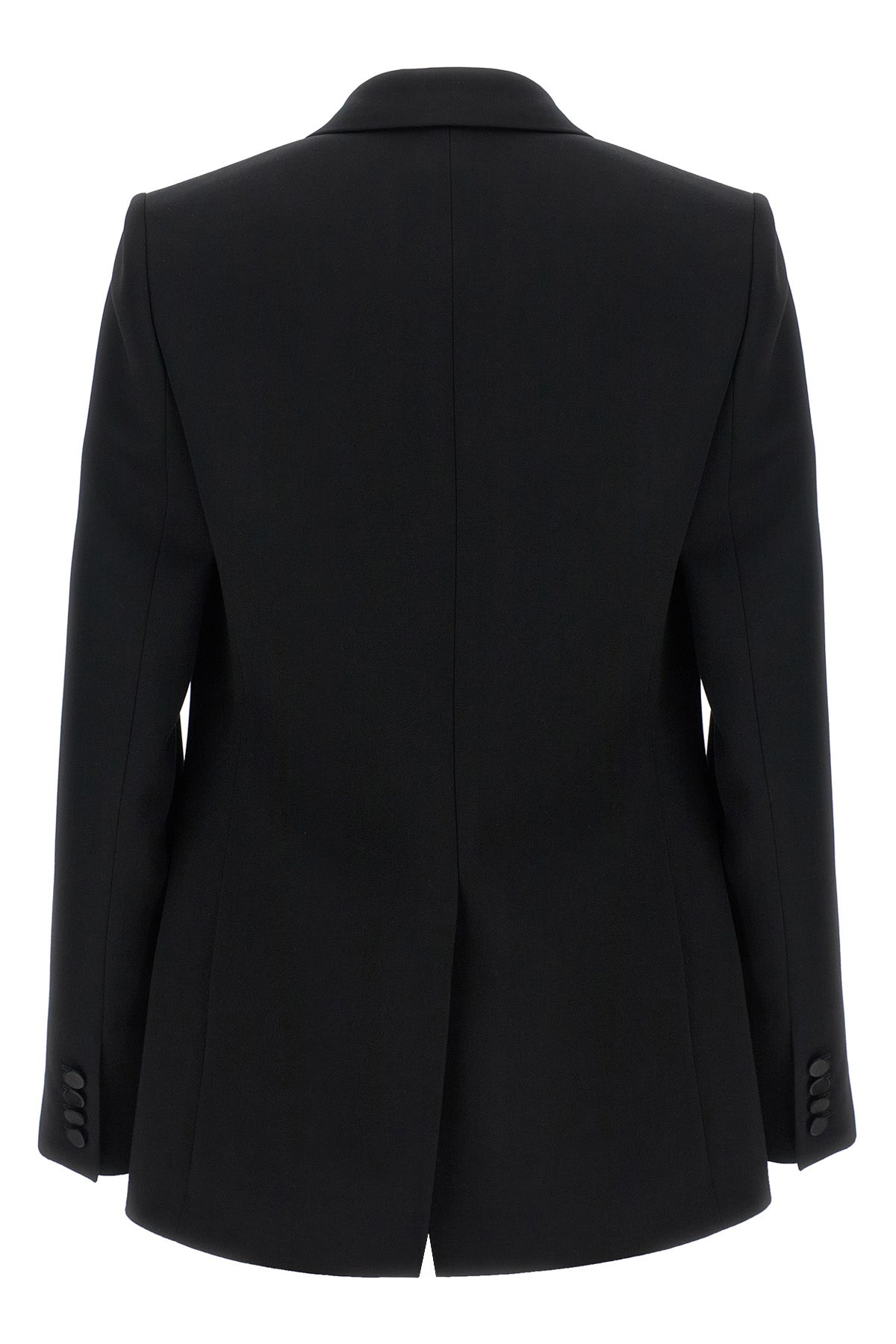 smoking single-breasted blazer in grain de poudre wool