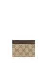 gg monogram card holder with logo plaque