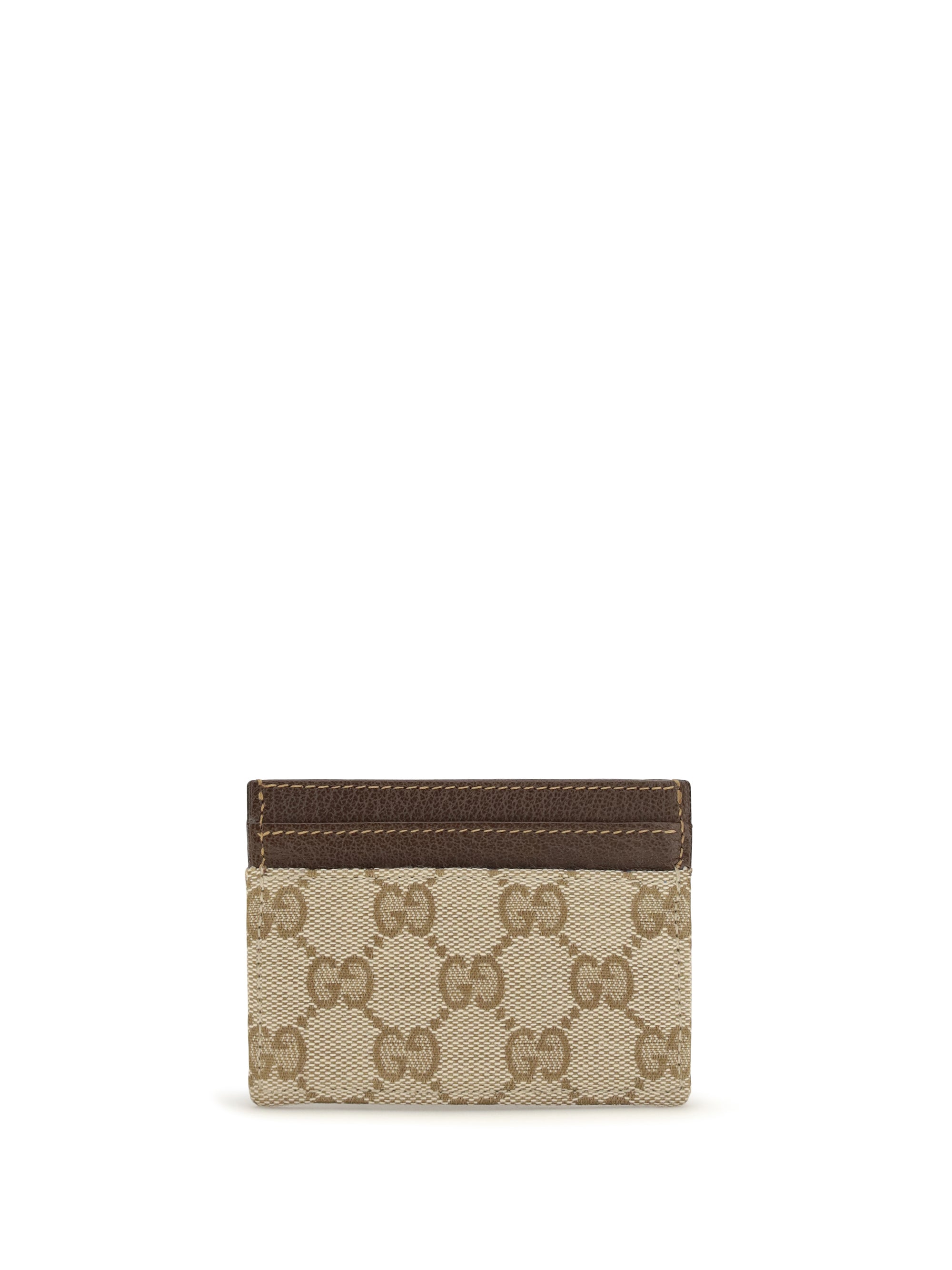 gg monogram card holder with logo plaque