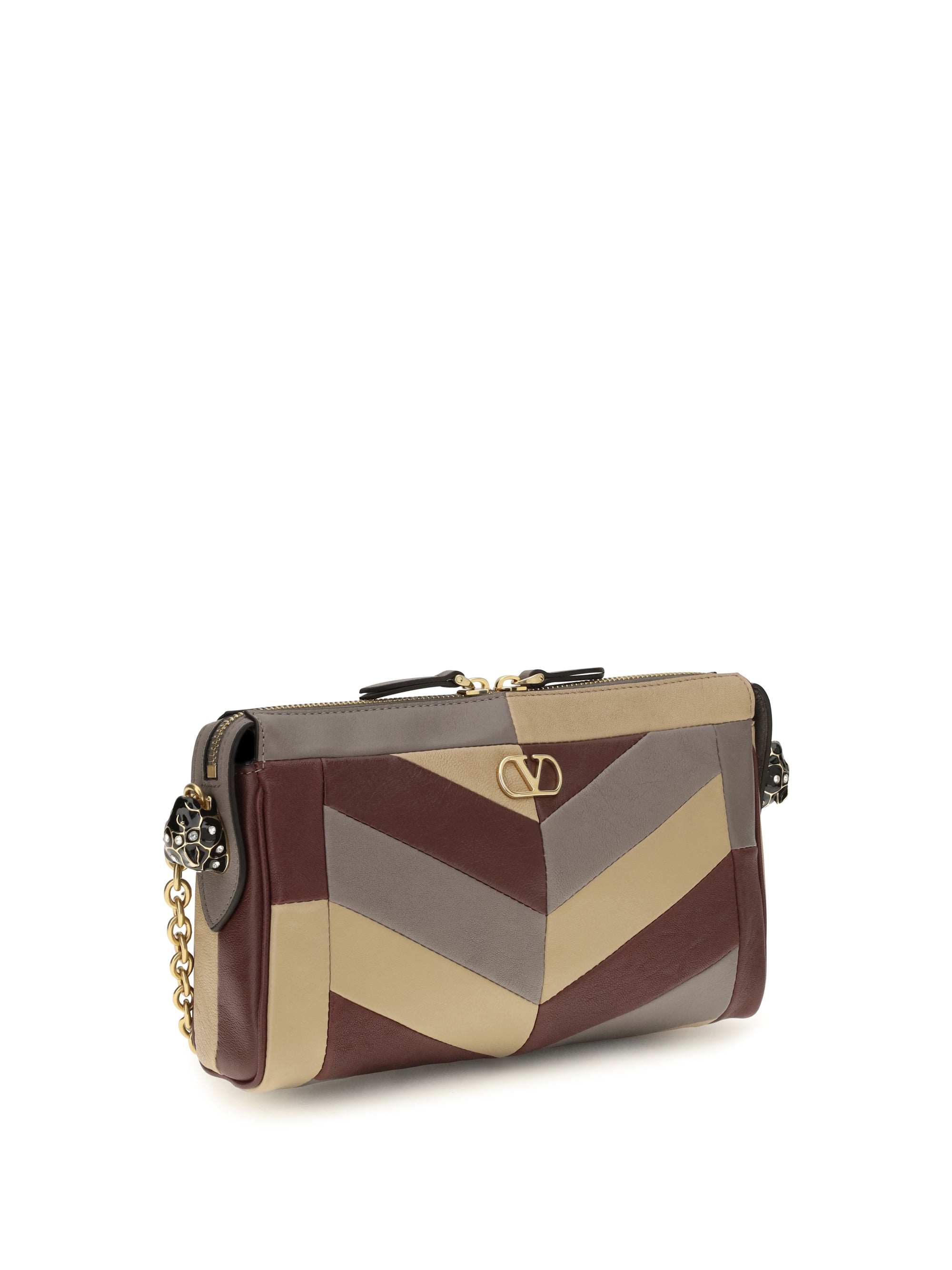 small panthea chevron nappa shoulder bag