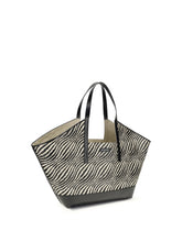 MARNI OS raffia effect fabric tote bag