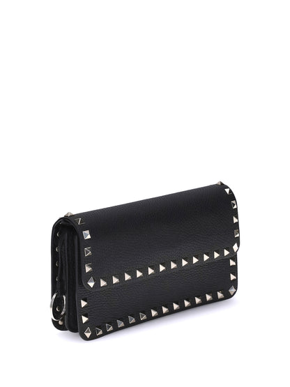 rockstud pochette with chain