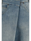 wrap wide-leg jeans