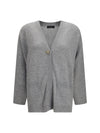 cashmere cardigan with v-neck and knot button