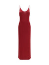 backless knit dress with cassandre chain