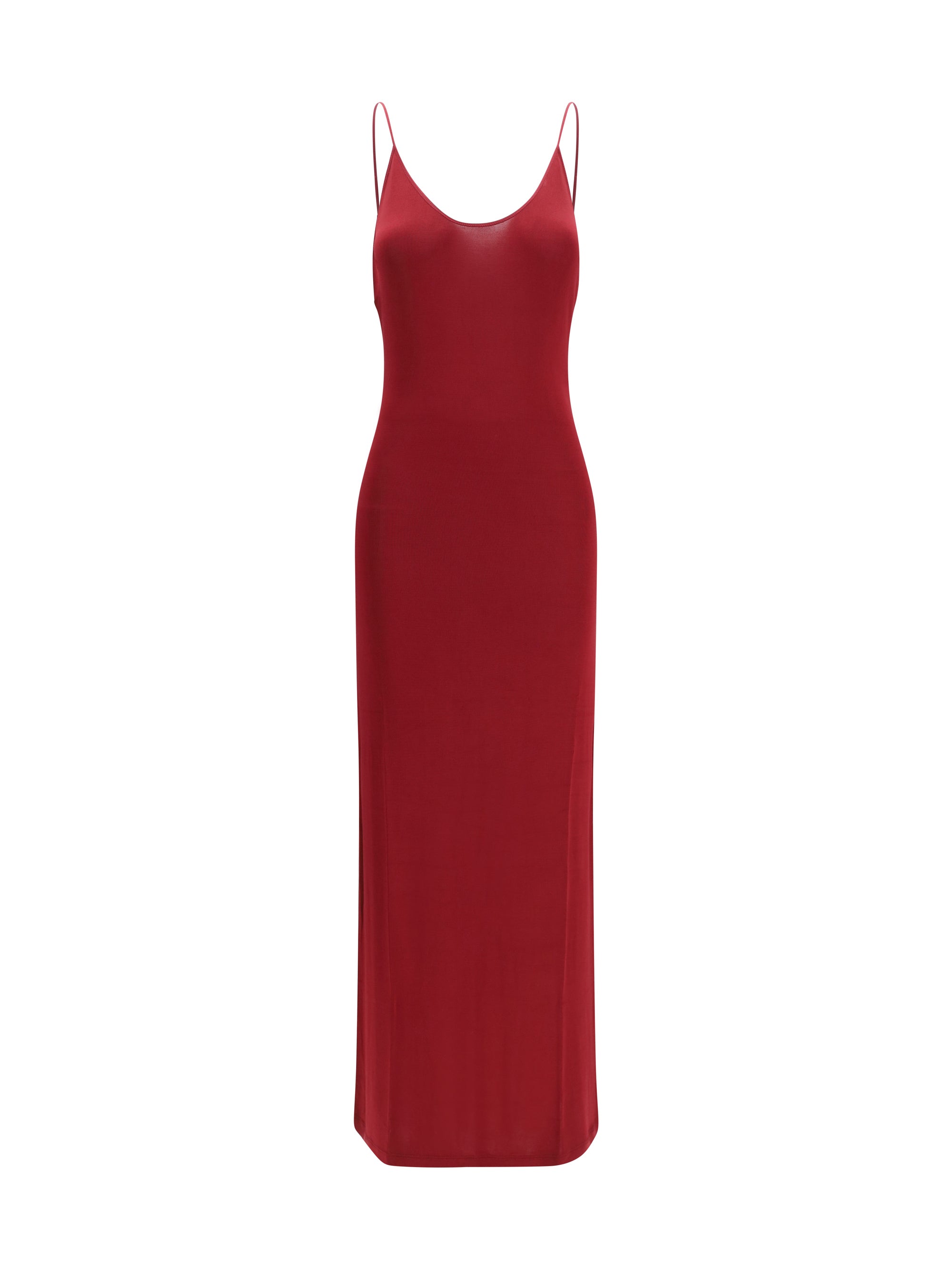 backless knit dress with cassandre chain