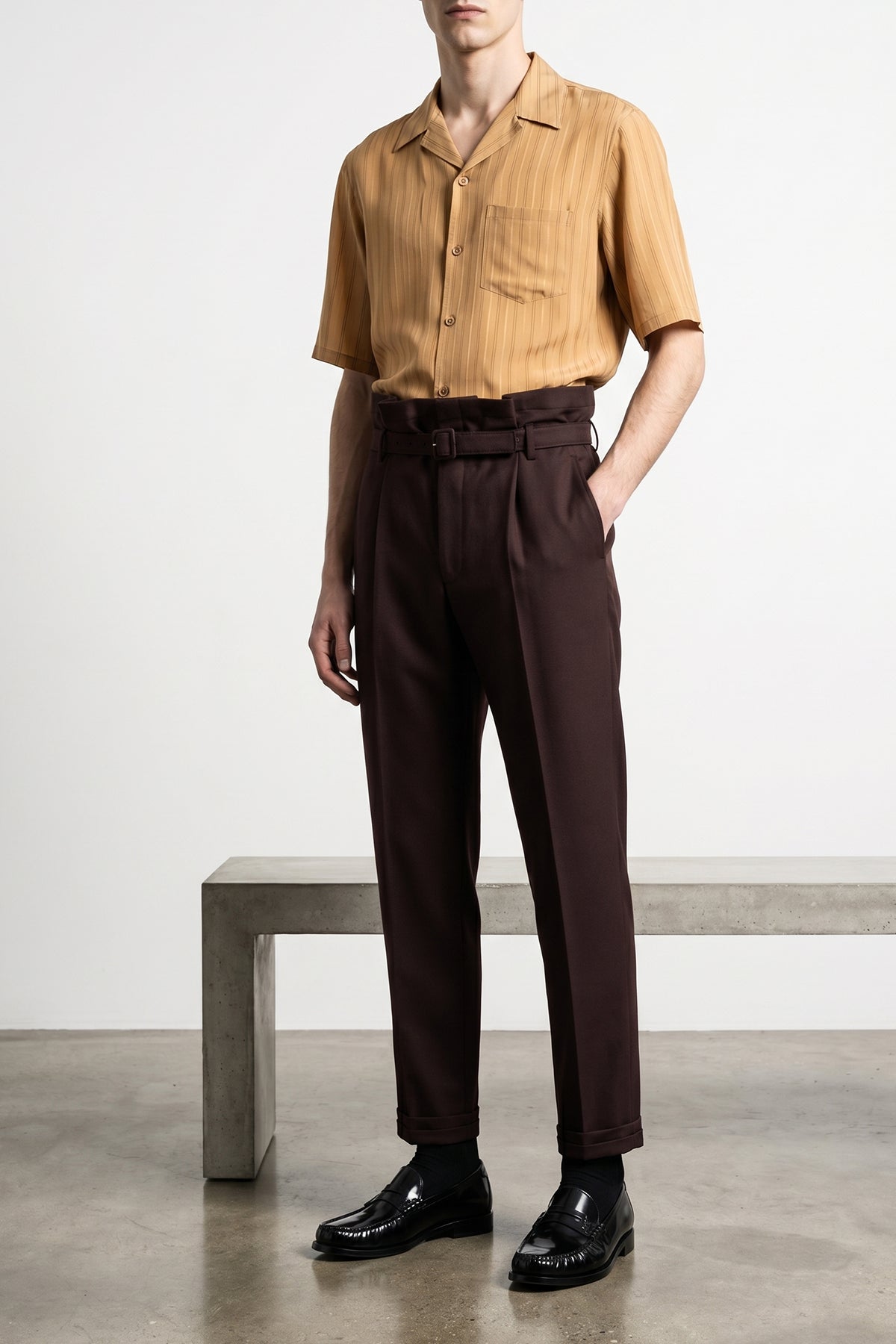 striped silk shirt