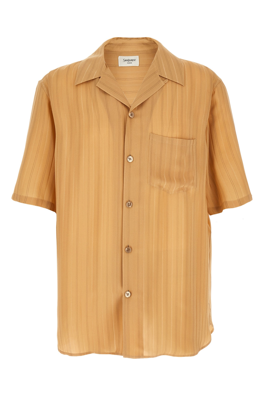 SAINT LAURENT 41 cm striped silk shirt