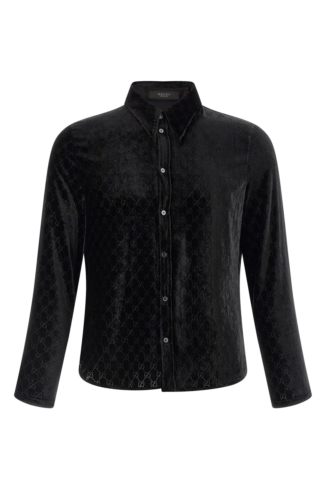 GUCCI 50 light and fluid velvet shirt