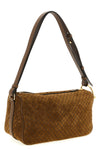 gucci half horsebit medium suede shoulder bag