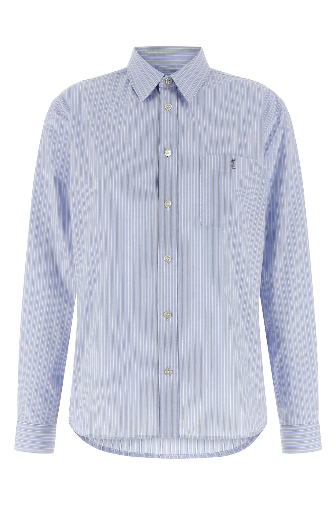 SAINT LAURENT 36 striped cotton poplin shirt