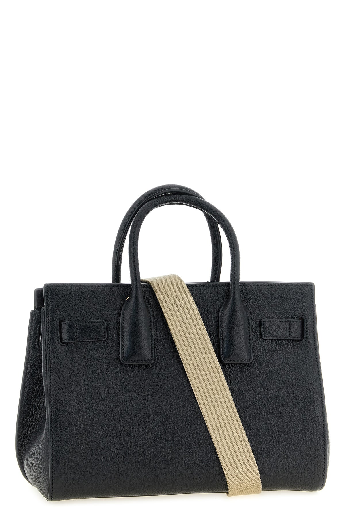 small hammered leather sac de jour handbag