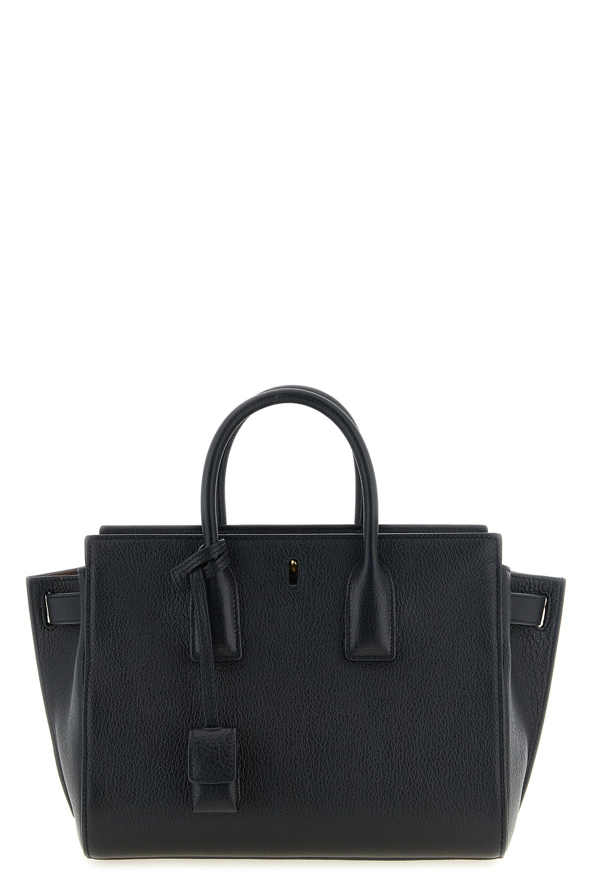 small hammered leather sac de jour handbag