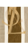 striped cotton and silk stole