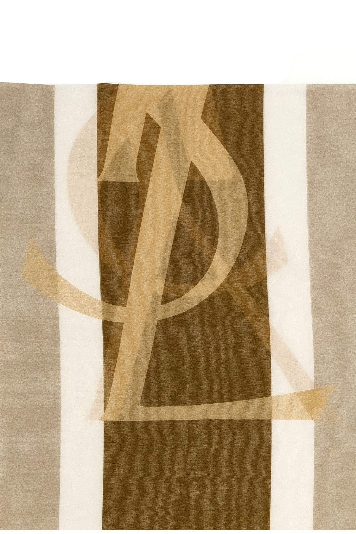 striped cotton and silk stole