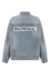 used-effect cotton denim jacket