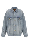 used-effect cotton denim jacket