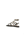 rockstud leather sandals